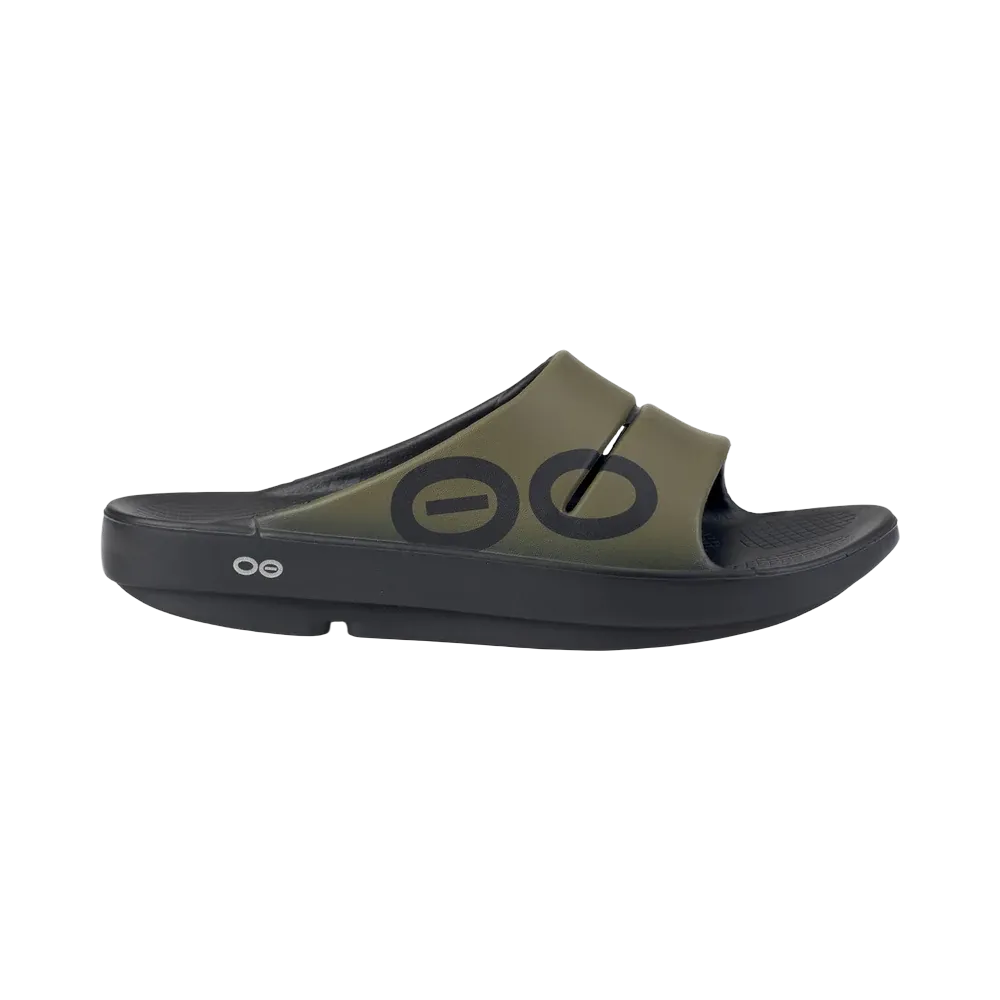 Oofos OOahh Sport Slide Sandal Tactical Green