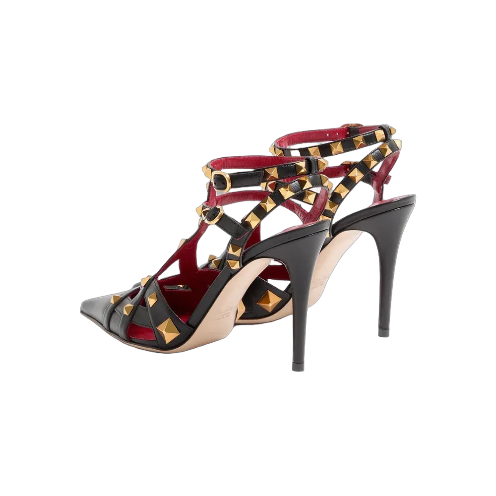 Valentino Studdy Kidskin Pumps 100mm Black