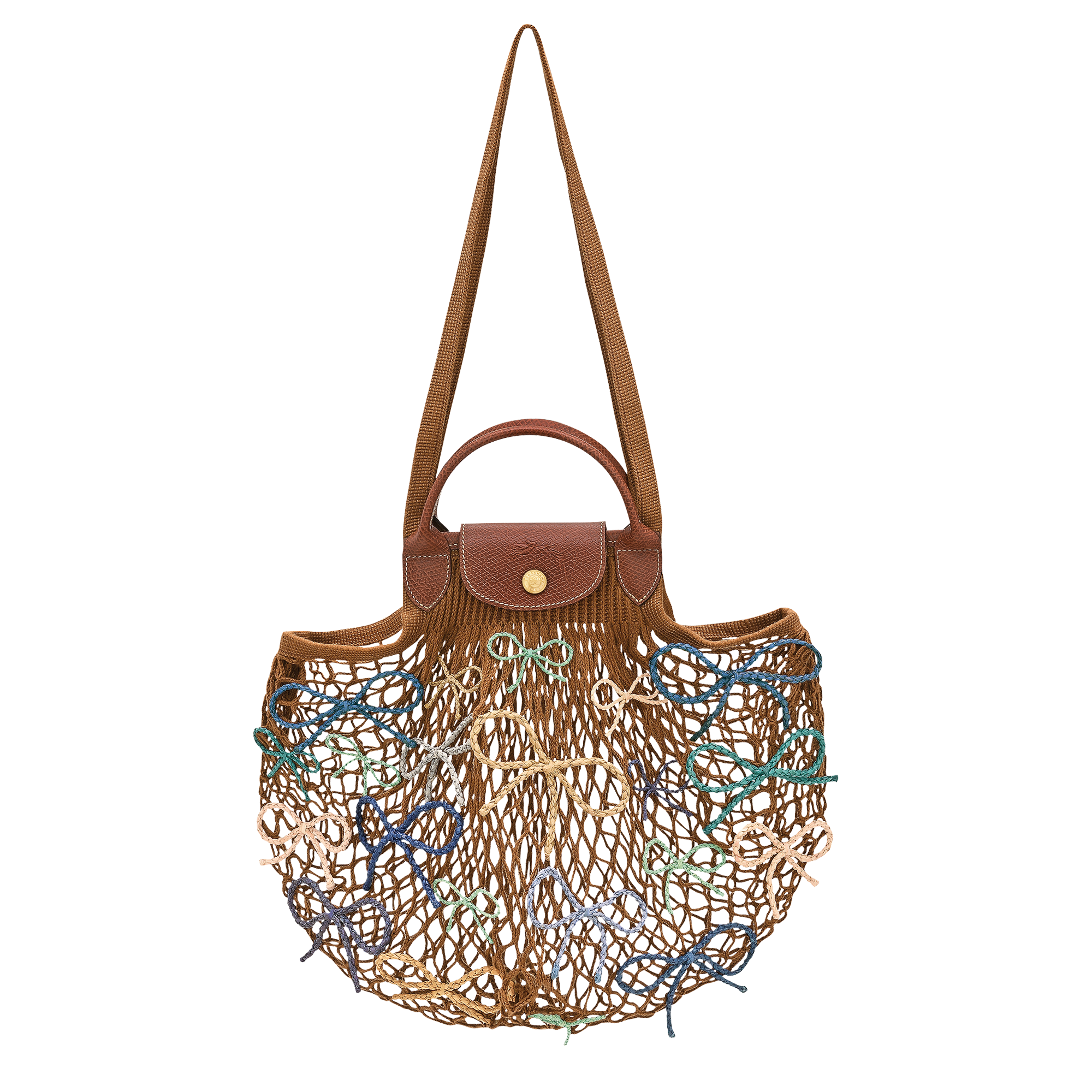 Longchamp Le Pliage Collection L Mesh bag Tobacco