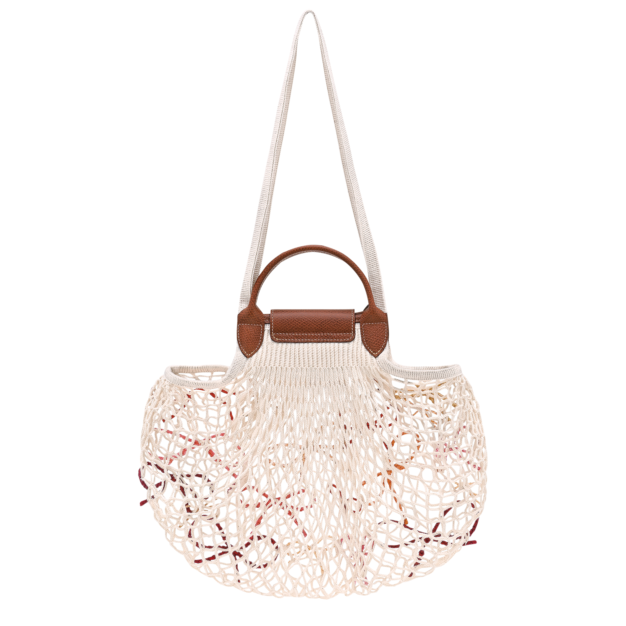 Longchamp Le Pliage Collection L Mesh bag Ecru