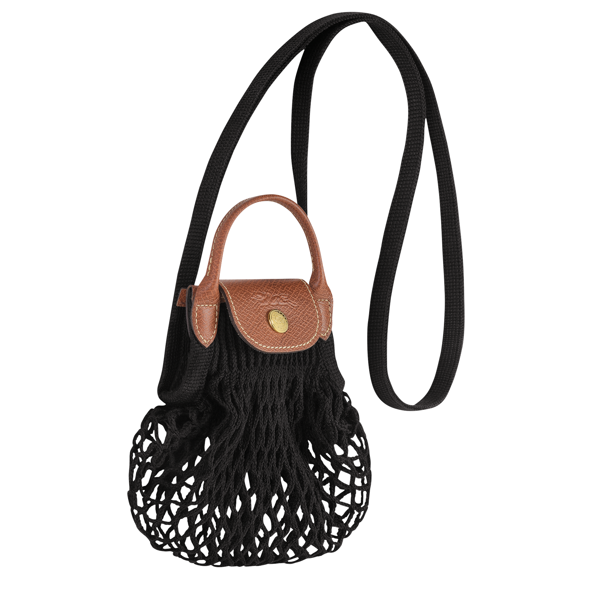 Longchamp Le Pliage Filet XS Mesh bag Black