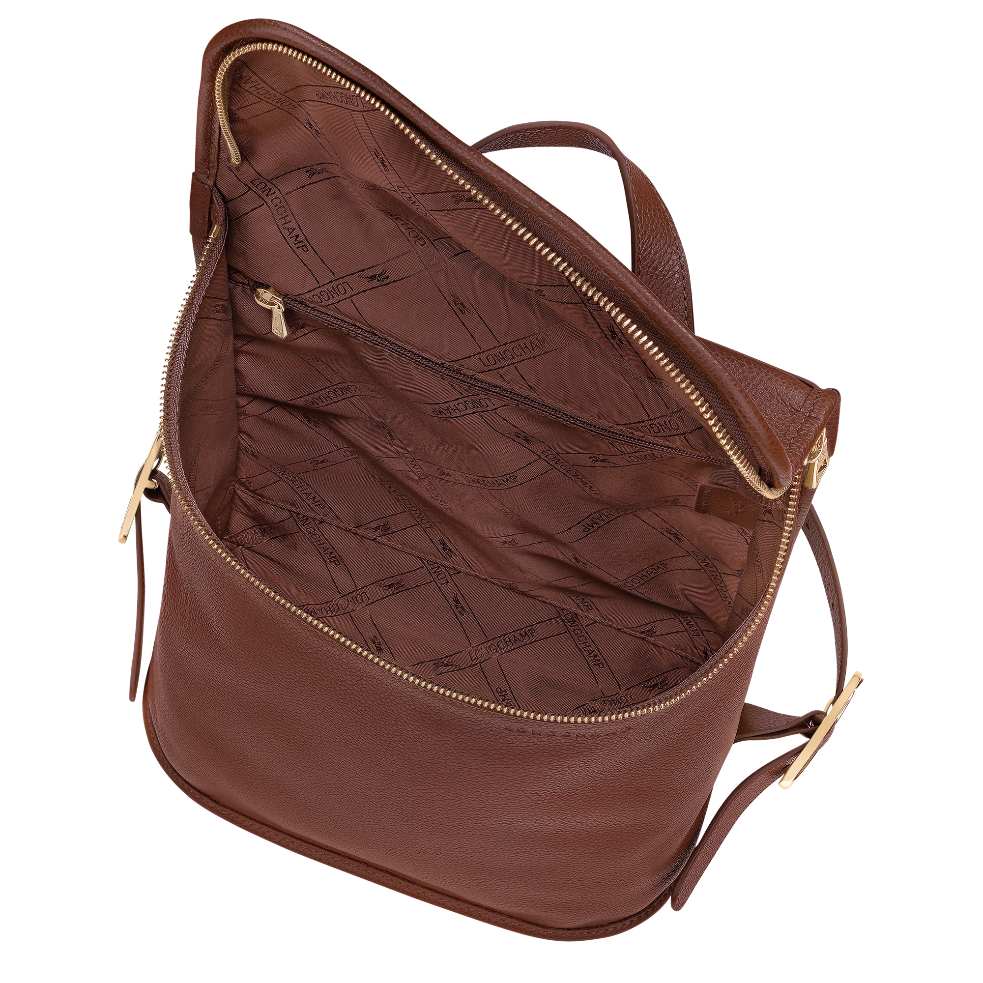 Longchamp Le Foulonné M Backpack Coffee