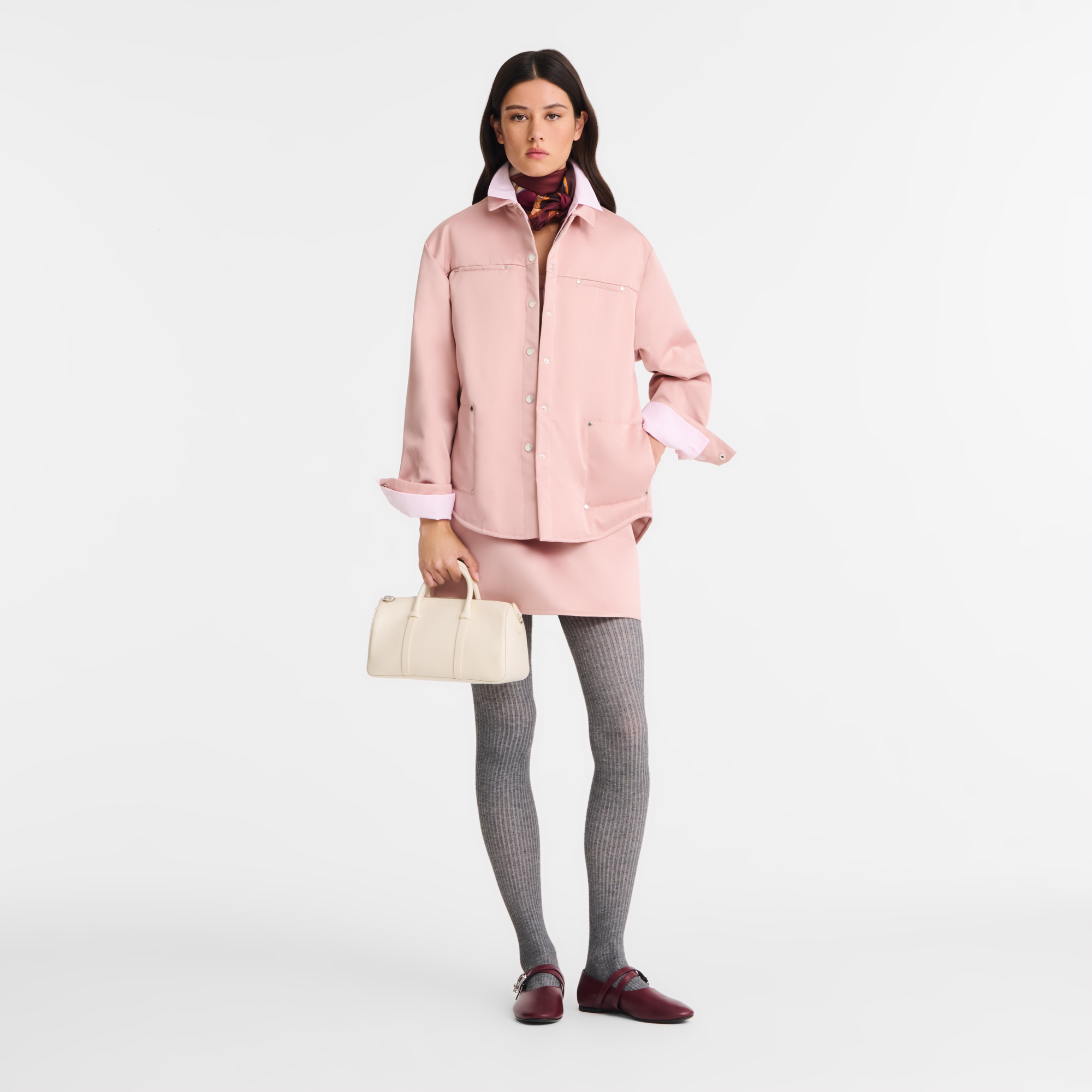 Longchamp Daylong M Handbag Ecru