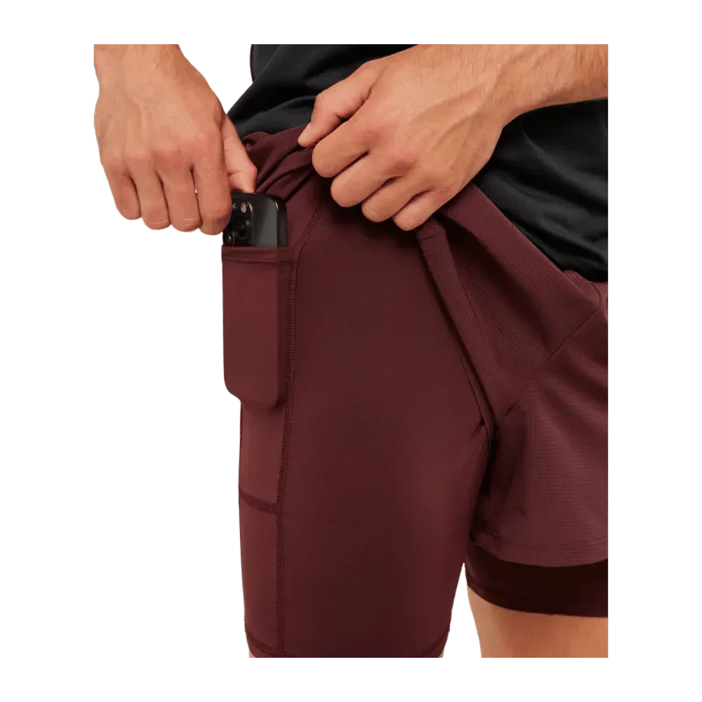 Gymshark Running 4" 2in1 Shorts Rich Maroon