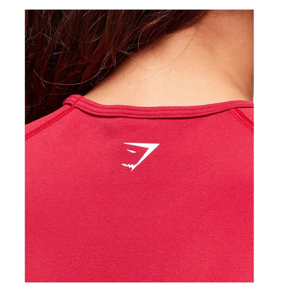 Gymshark Lift Varsity Seamless Midi T-Shirt Carmine Red