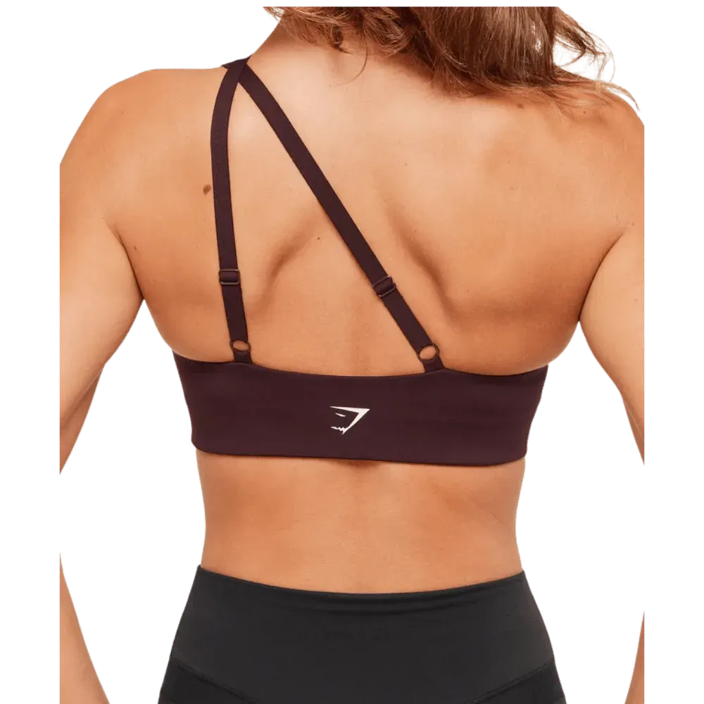 Gymshark One Shoulder Sports Bra Cherry Purple