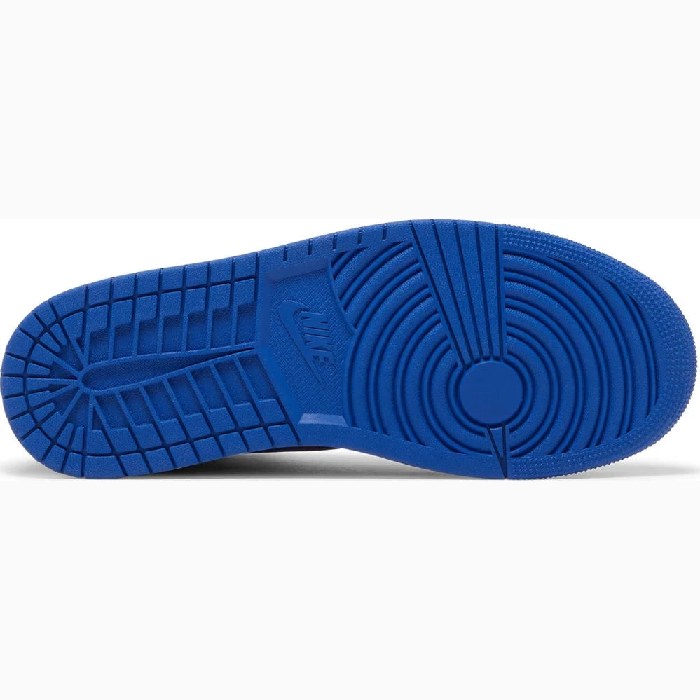 Blue Nike sneaker sole with textured grip, streetwear sneaker outsole detail