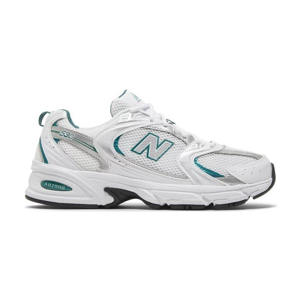 New Balance 530 White Silver Green - dawntown