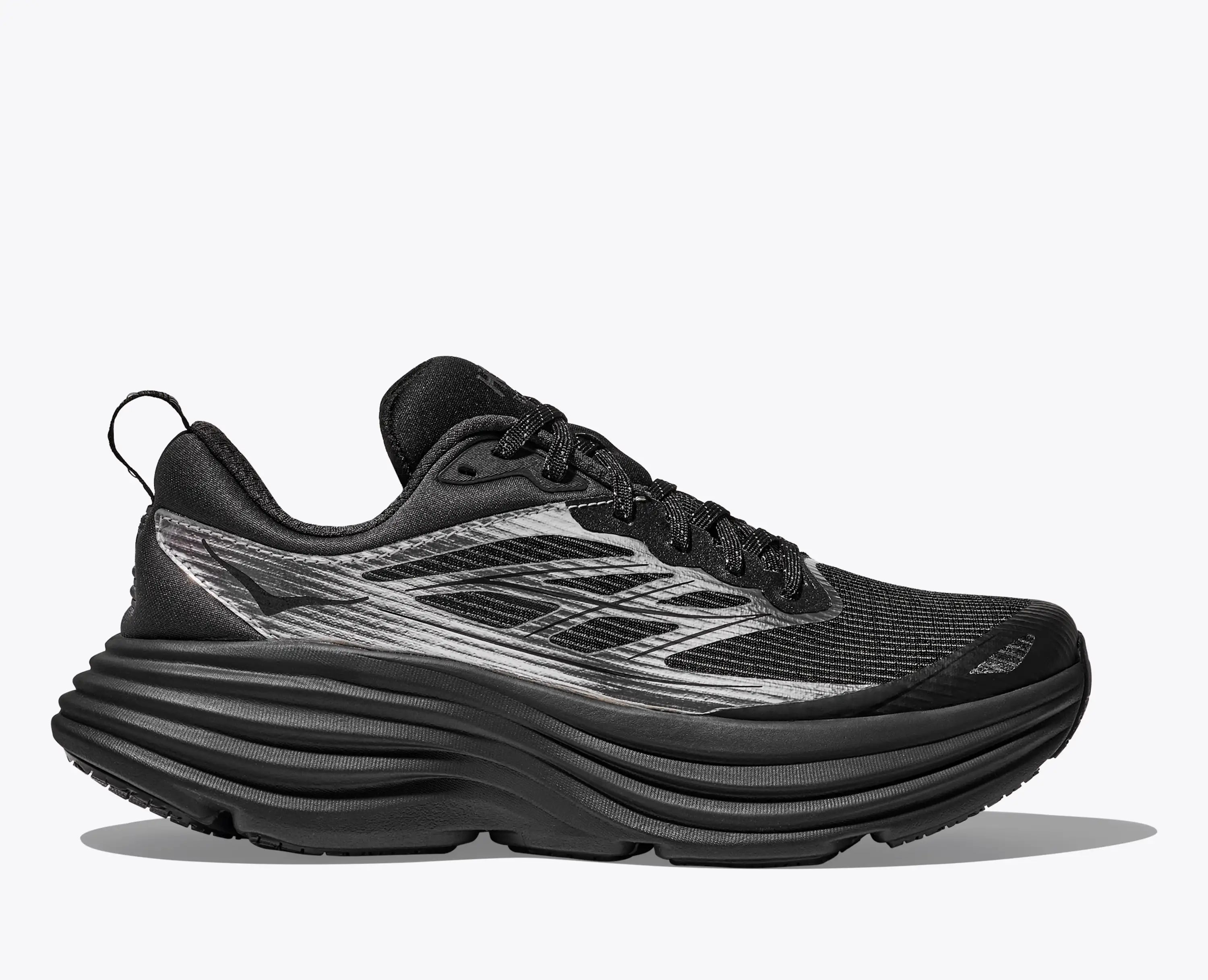Hoka Stealth Tech Bondi 8 Caged Silver Black