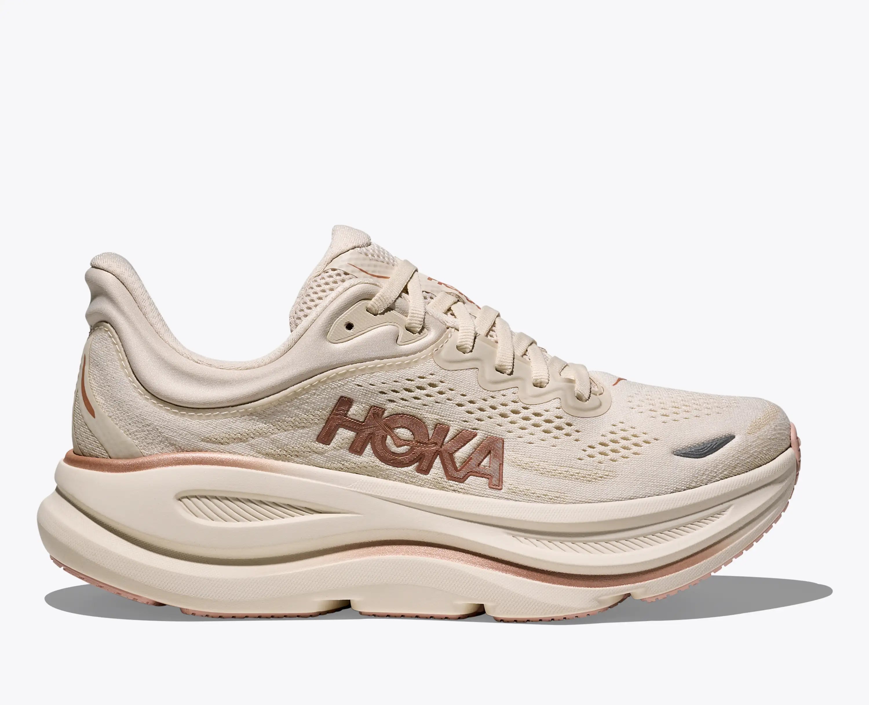Hoka Women'S Bondi 9 Oat Milk Rose Gold
