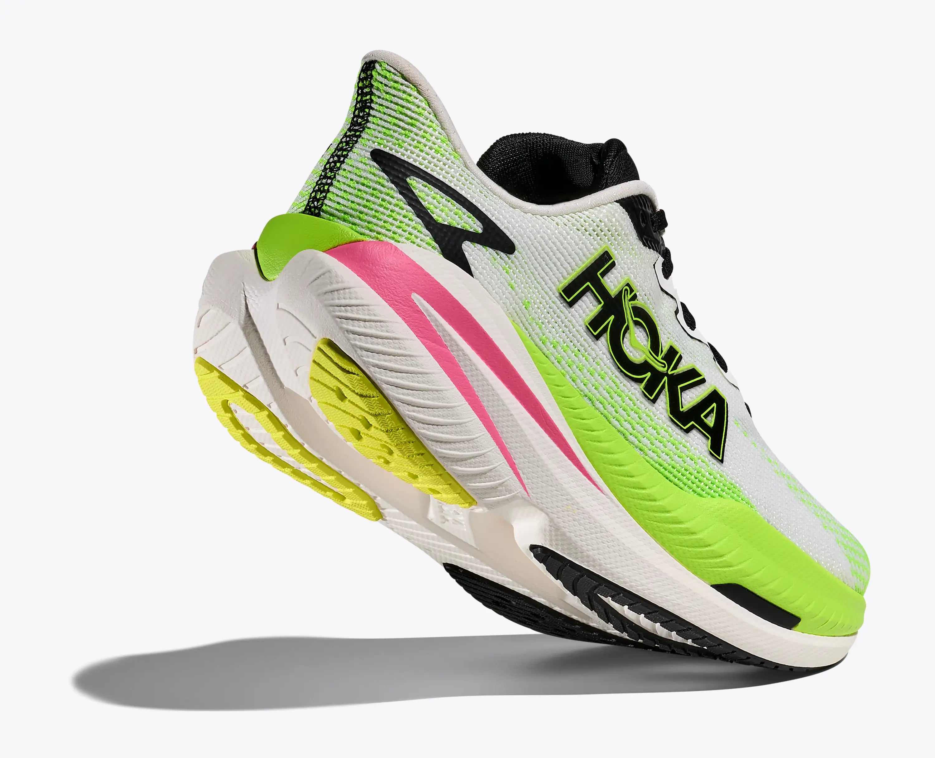 Hoka Women'S Mach X 3 White Neon Lime