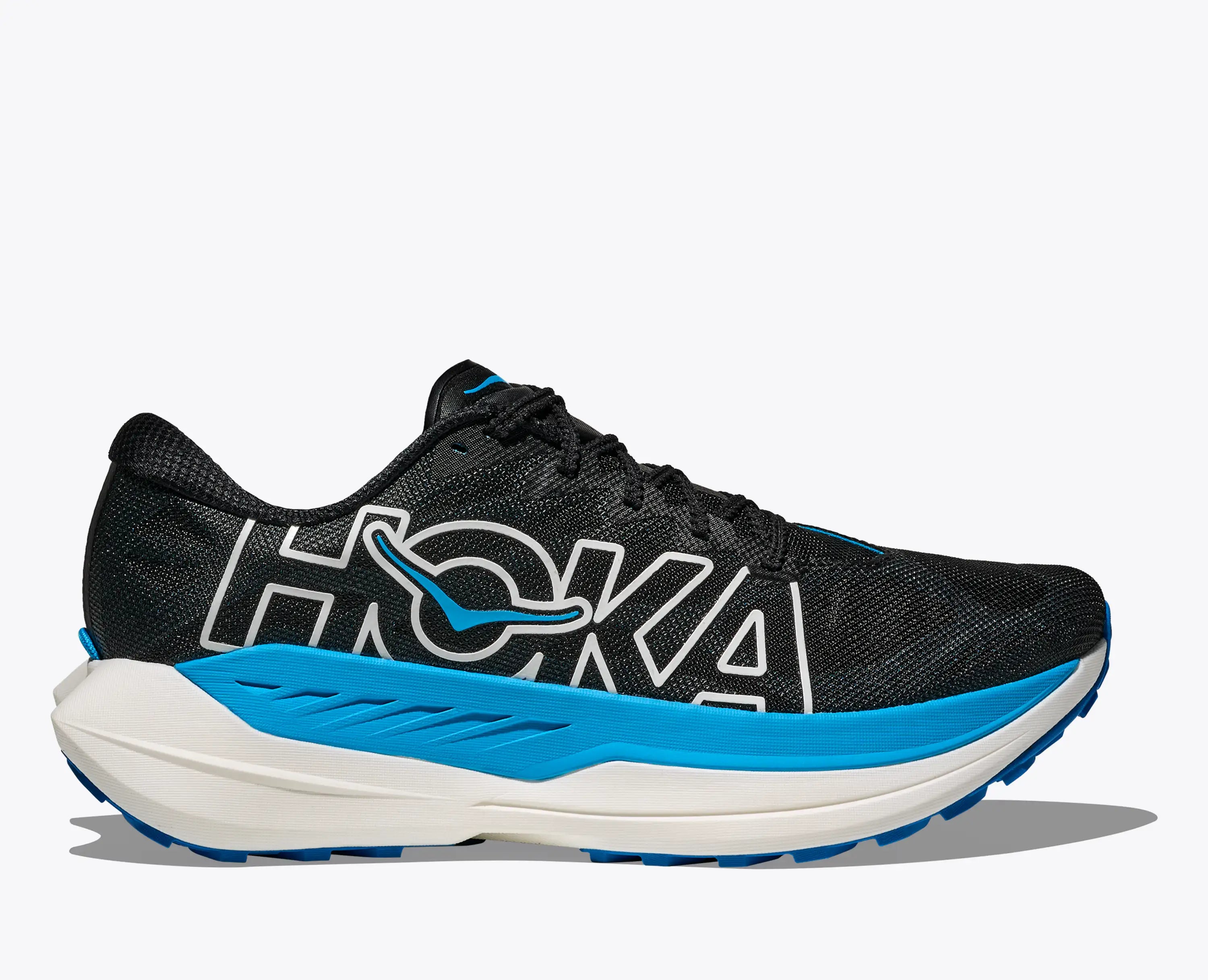 Hoka Women'S Rocket X Trail Black Skyward Blue