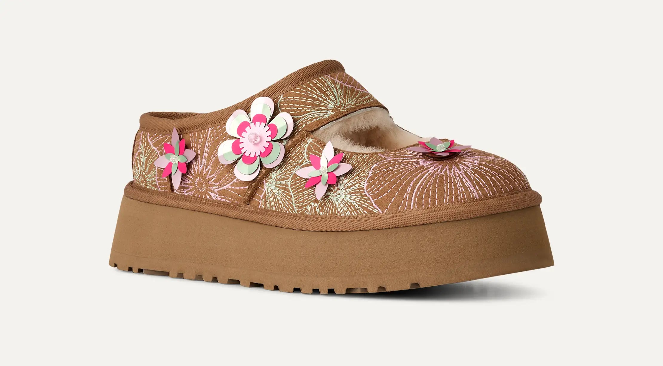 Ugg Bea Mary Jane Meadow Chestnut