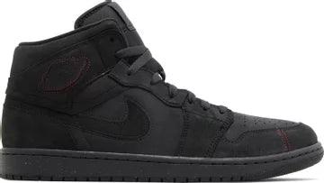 Air jordan 1 mid se black red best sale