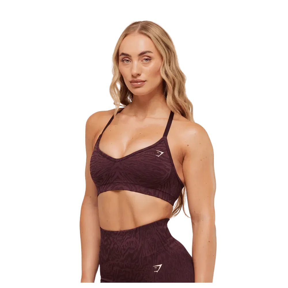 Gymshark Adapt Animal Seamless Sports Bra Cherry Purple/Reset Pink