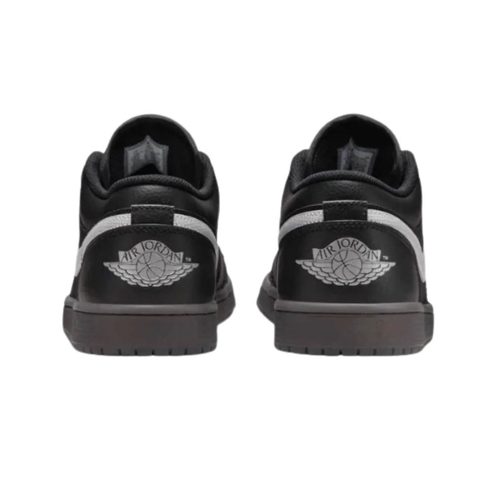Jordan 1 Low Black White Dark Smoke Grey (Reflective Swoosh)