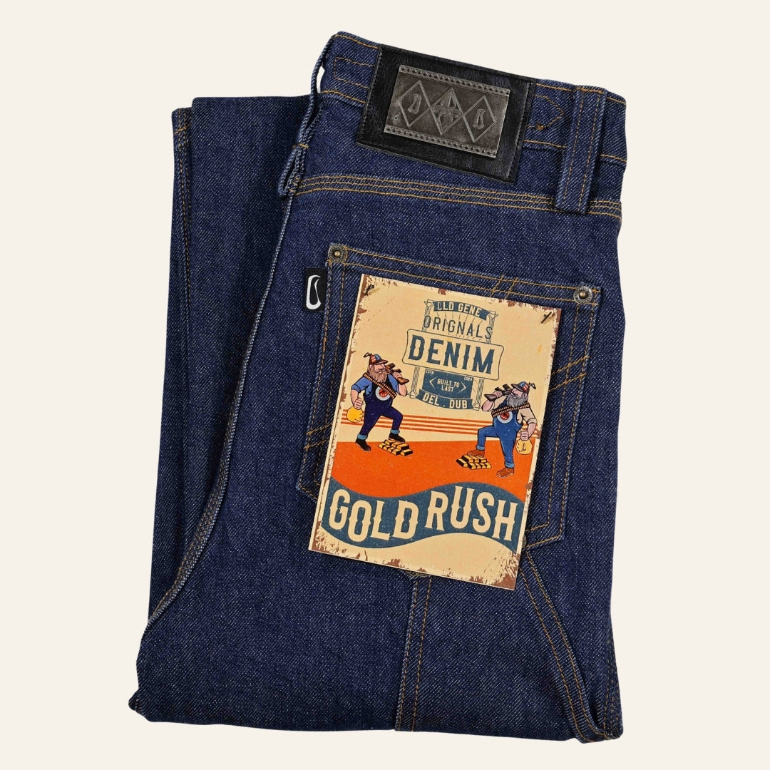 Women's Indigo Jeans - Gold Rush
