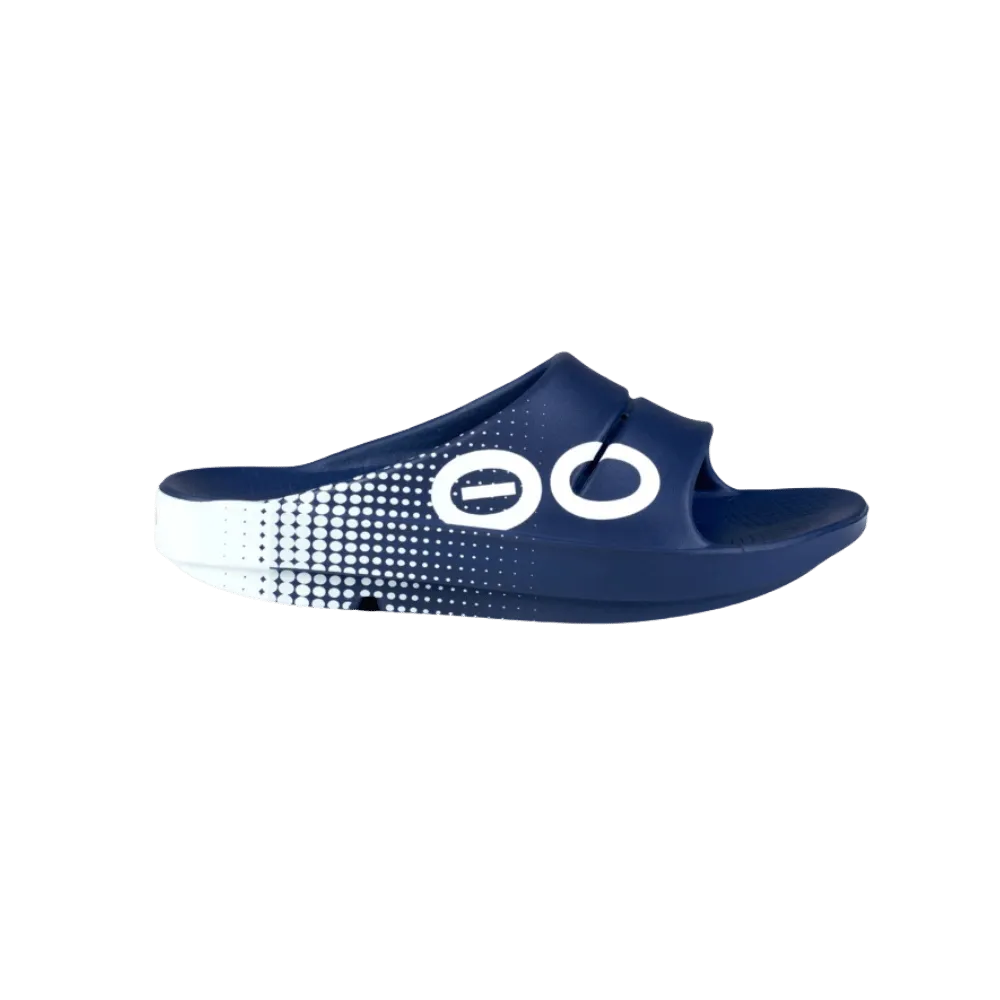 Oofos OOahh Sport Slide Sandal Navy