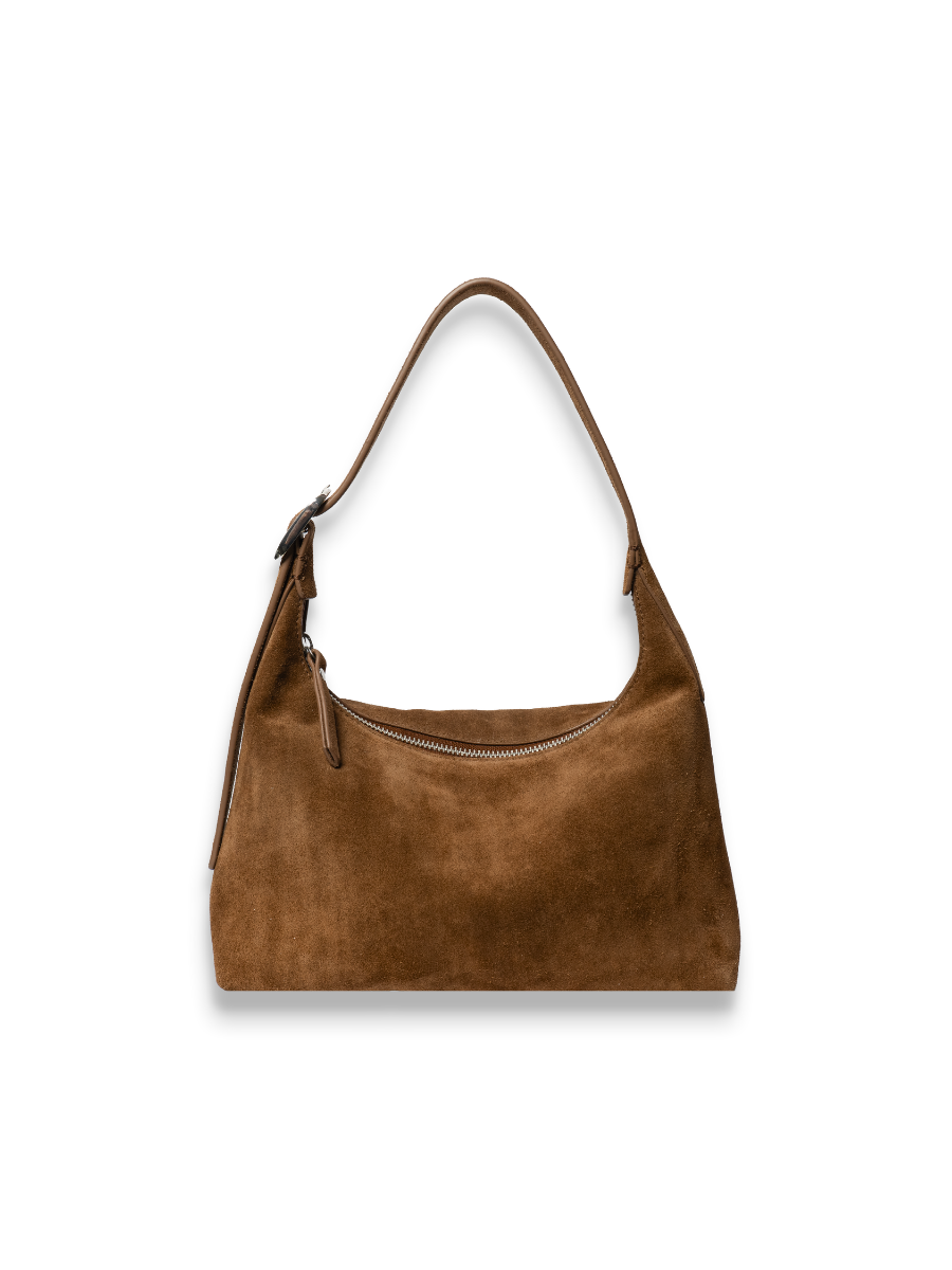 Favori Camille -Ladies suede leather hobo bag, Tan