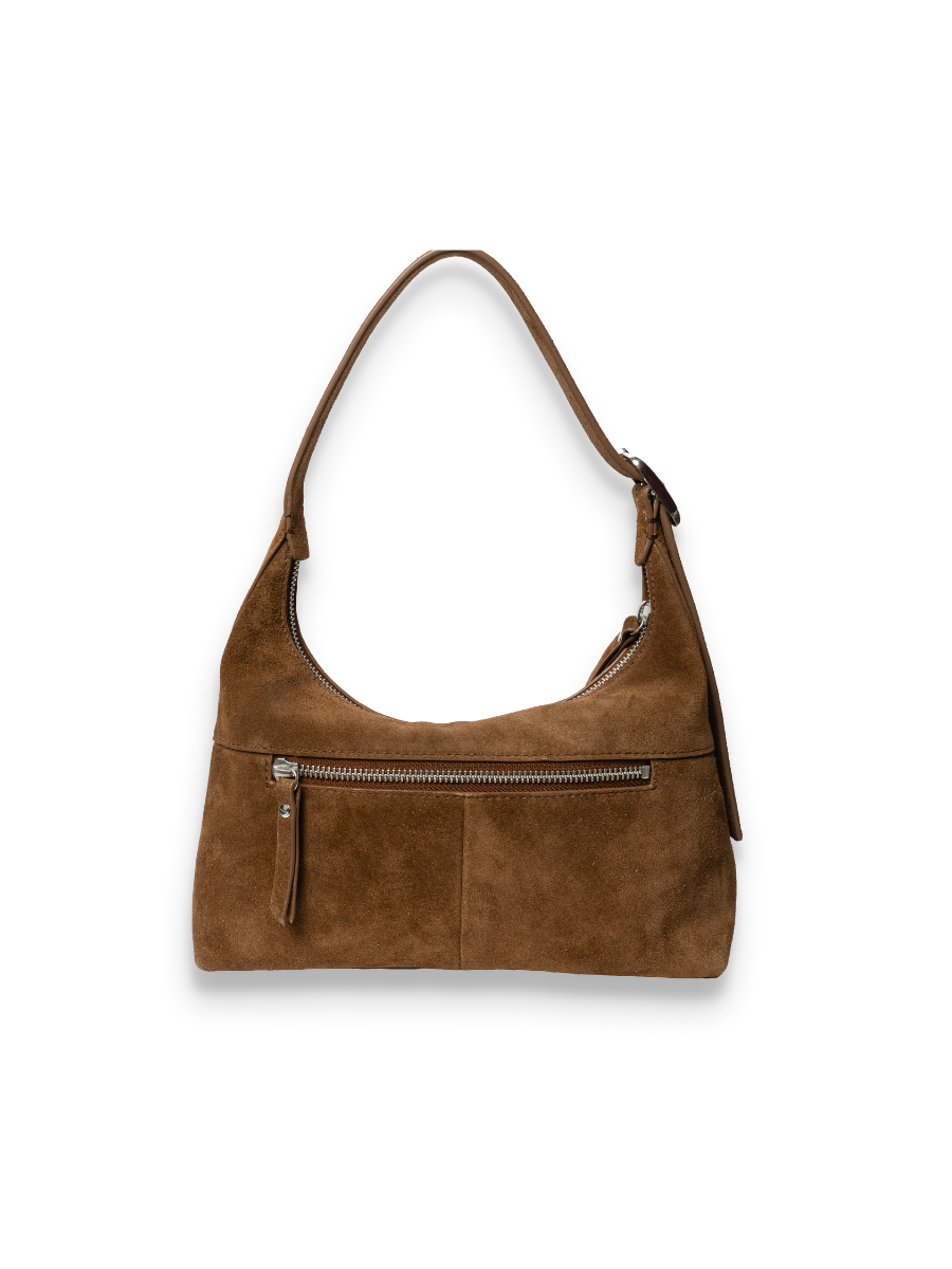 Favori Camille -Ladies suede leather hobo bag, Tan – view 2