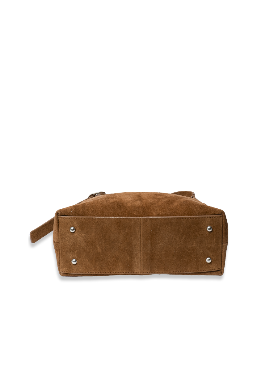 Favori Camille -Ladies suede leather hobo bag, Tan – view 4