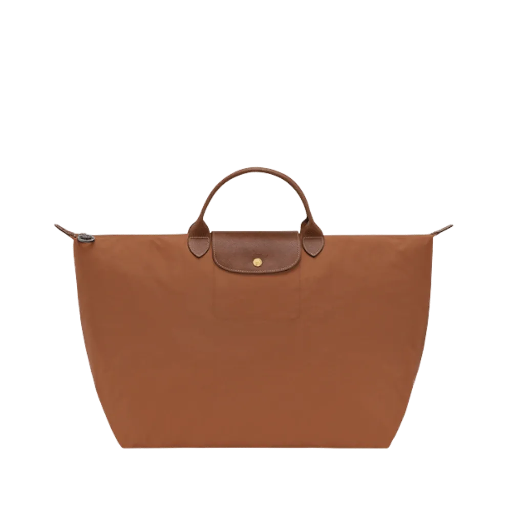 Longchamp Le Pliage Original M Handbag Cognac - Recycled canvas