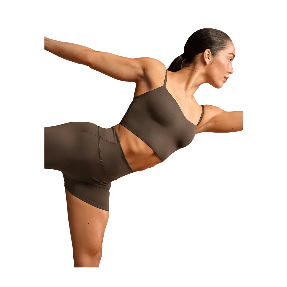 Nike X Skims Matte Women's Cami Longline Bra Dark Sepia