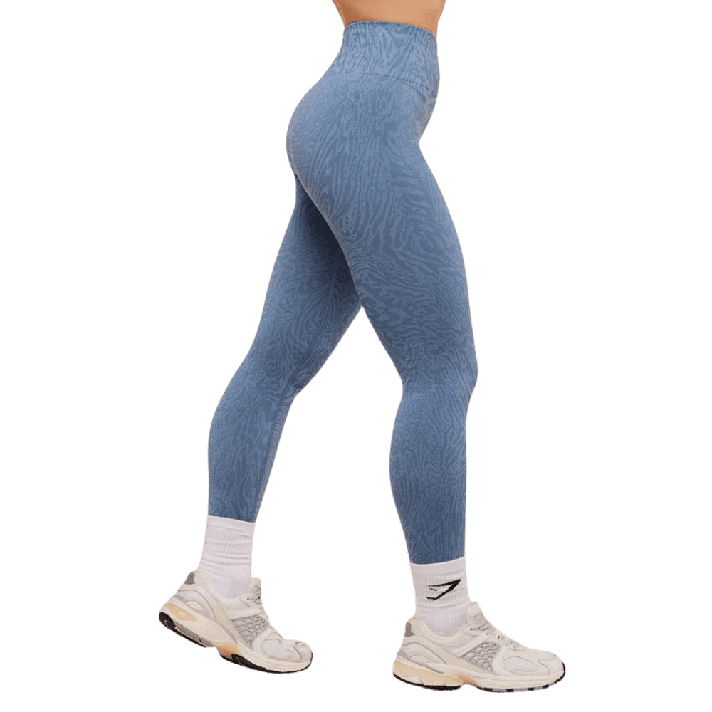 Gymshark Adapt Animal Seamless Leggings Worn Blue/Peri Blue