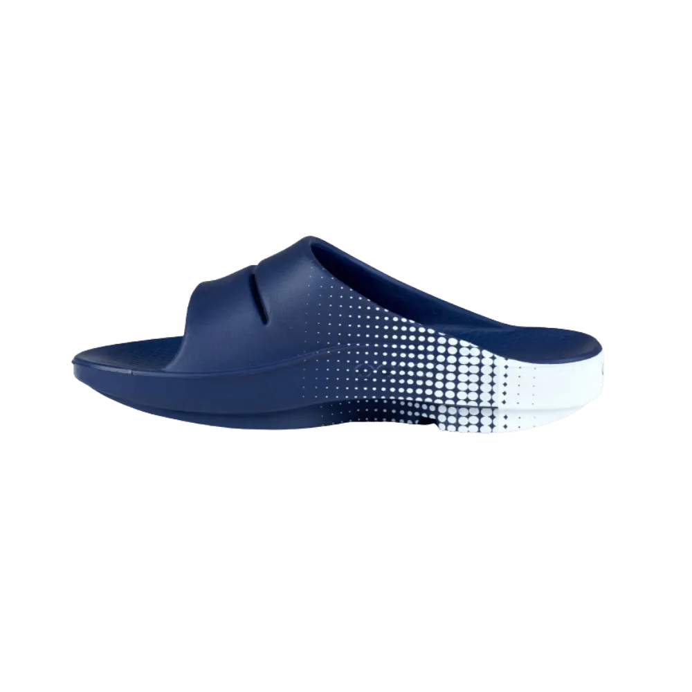 Oofos OOahh Sport Slide Sandal Navy