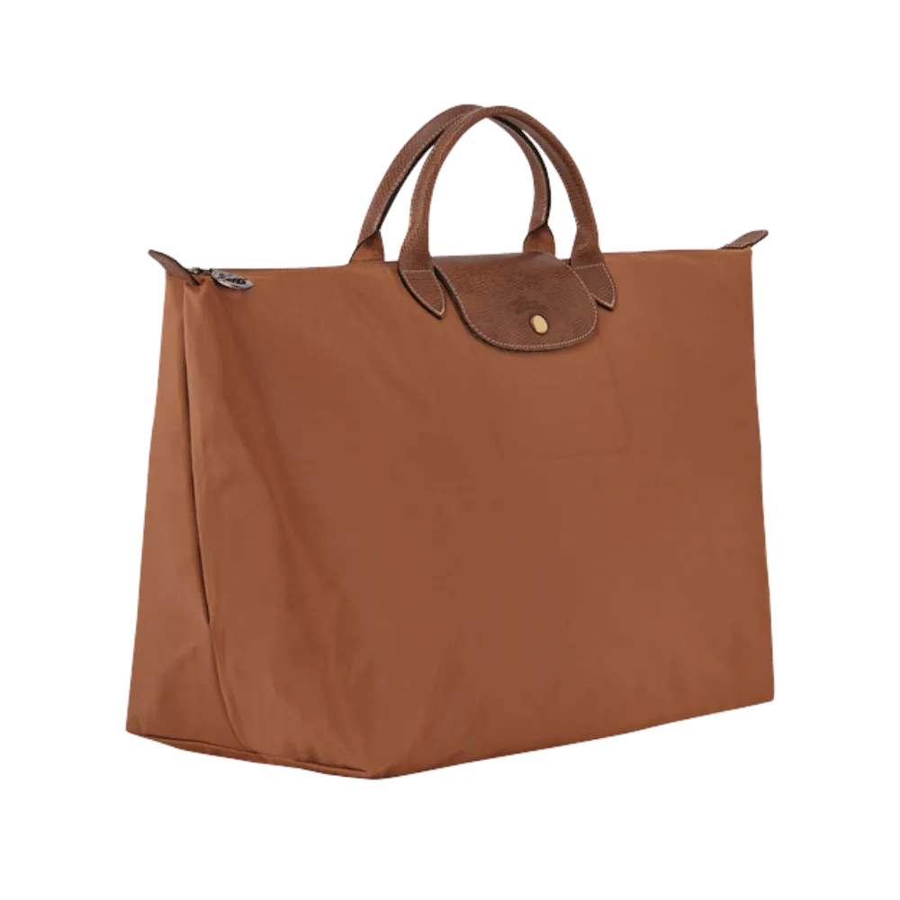 Longchamp Le Pliage Original M Handbag Cognac - Recycled canvas