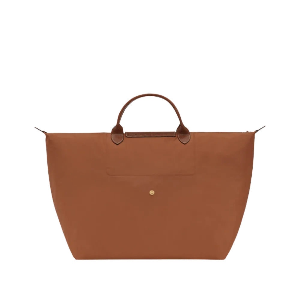 Longchamp Le Pliage Original M Handbag Cognac - Recycled canvas