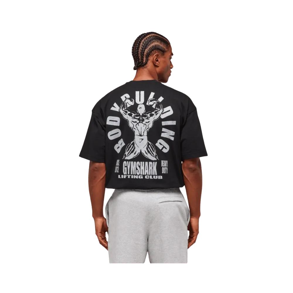 Gymshark Lifting Club Flex T-Shirt Oversized Fit Black
