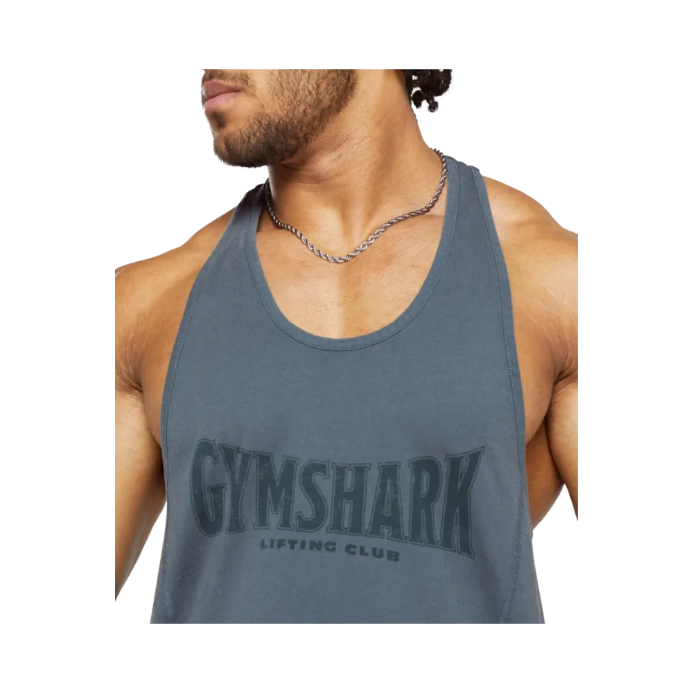 Gymshark Heritage Washed Stringer Titanium Blue