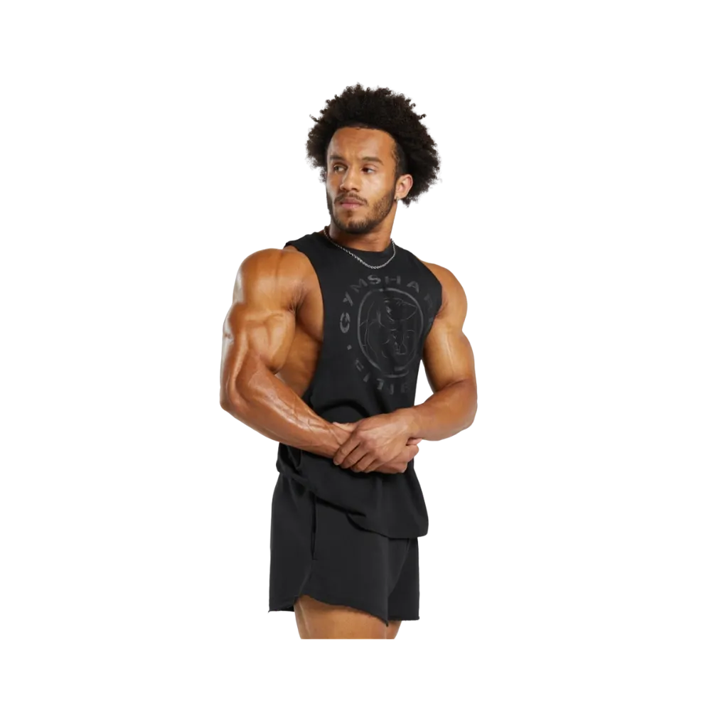 Gymshark Legacy Drop Arm Tank Slim Fit Black