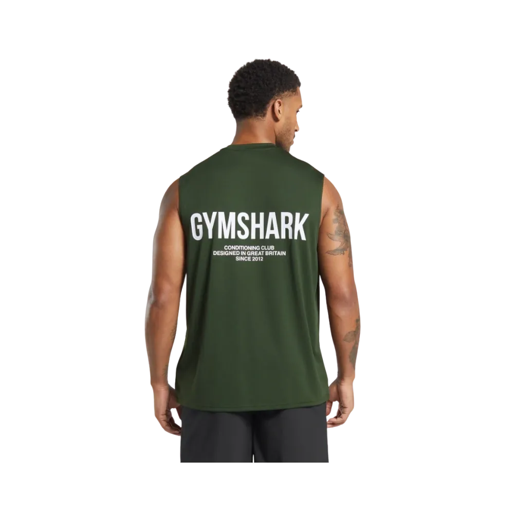 Gymshark Conditioning Club Tank Oversized Fit Trail Green
