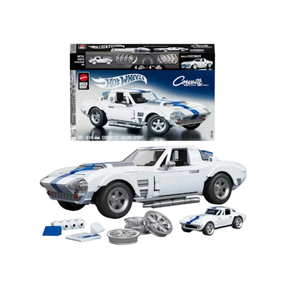 Mattel Brick Shop Hot Wheels Corvette Grand Sport Building Set
