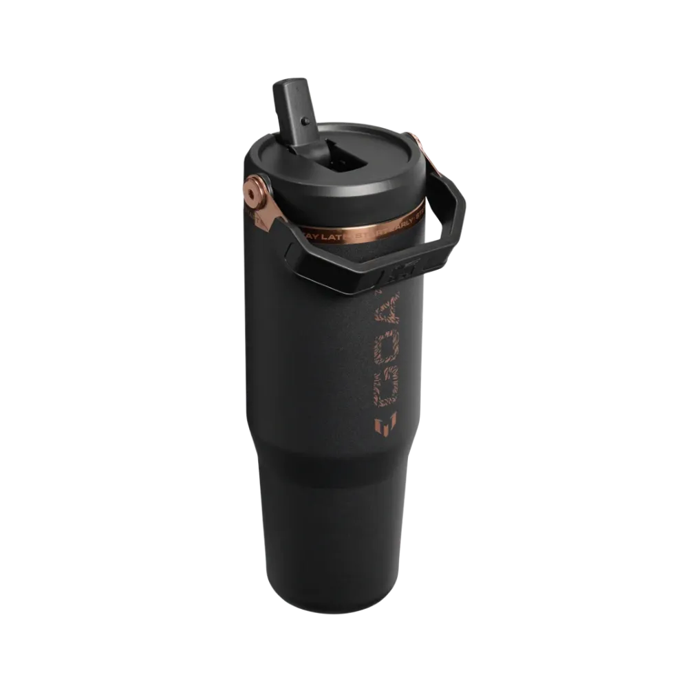 The Messi x Stanley IceFlow™ Flip Straw Tumbler 30 OZ 'Messi GOAT Black'