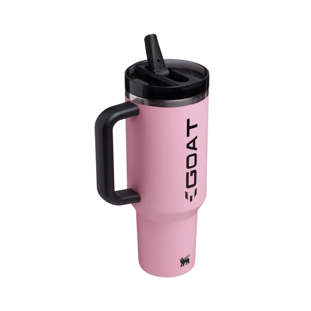The Messi x Stanley Quencher ProTour Flip Straw Tumbler | 40 OZ 'Messi GOAT Pink'
