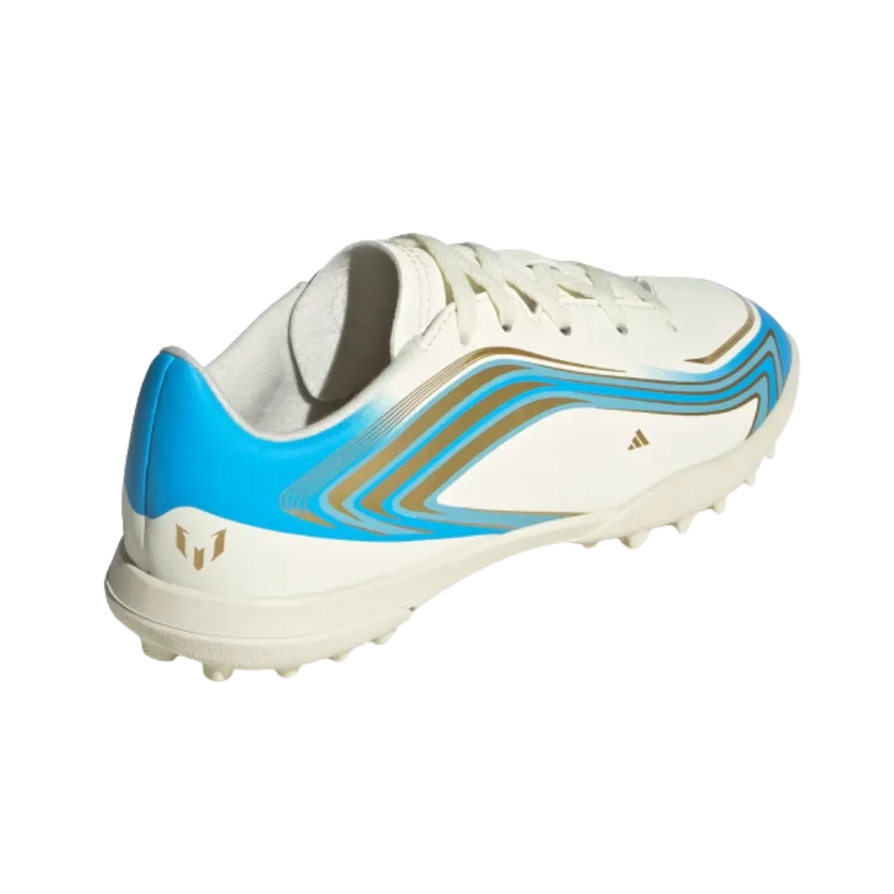 Adidas F50 Messi Club Turf Soccer Cleats Kids Semi Blue Burst