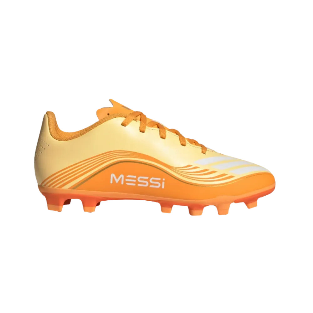 Adidas F50 Messi League Firm Multi Ground Soccer Cleats Kids Gold Metallic