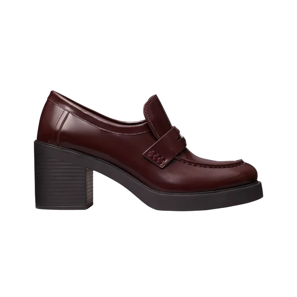 Tory Burch Classic Heeled Lug Loafer Plum