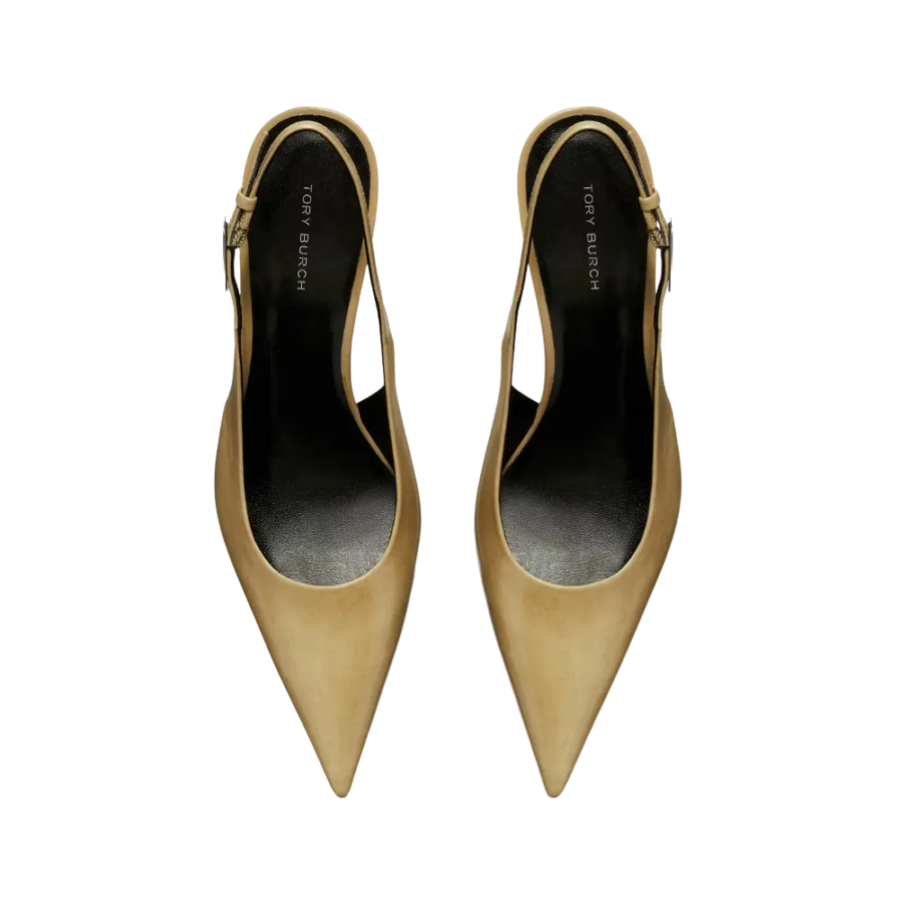 Tory Burch Gigi Slingback Wedge Burnt Honey