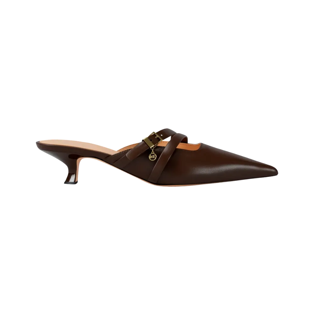 Michael Kors Yvette Kitten Mule Nutmeg