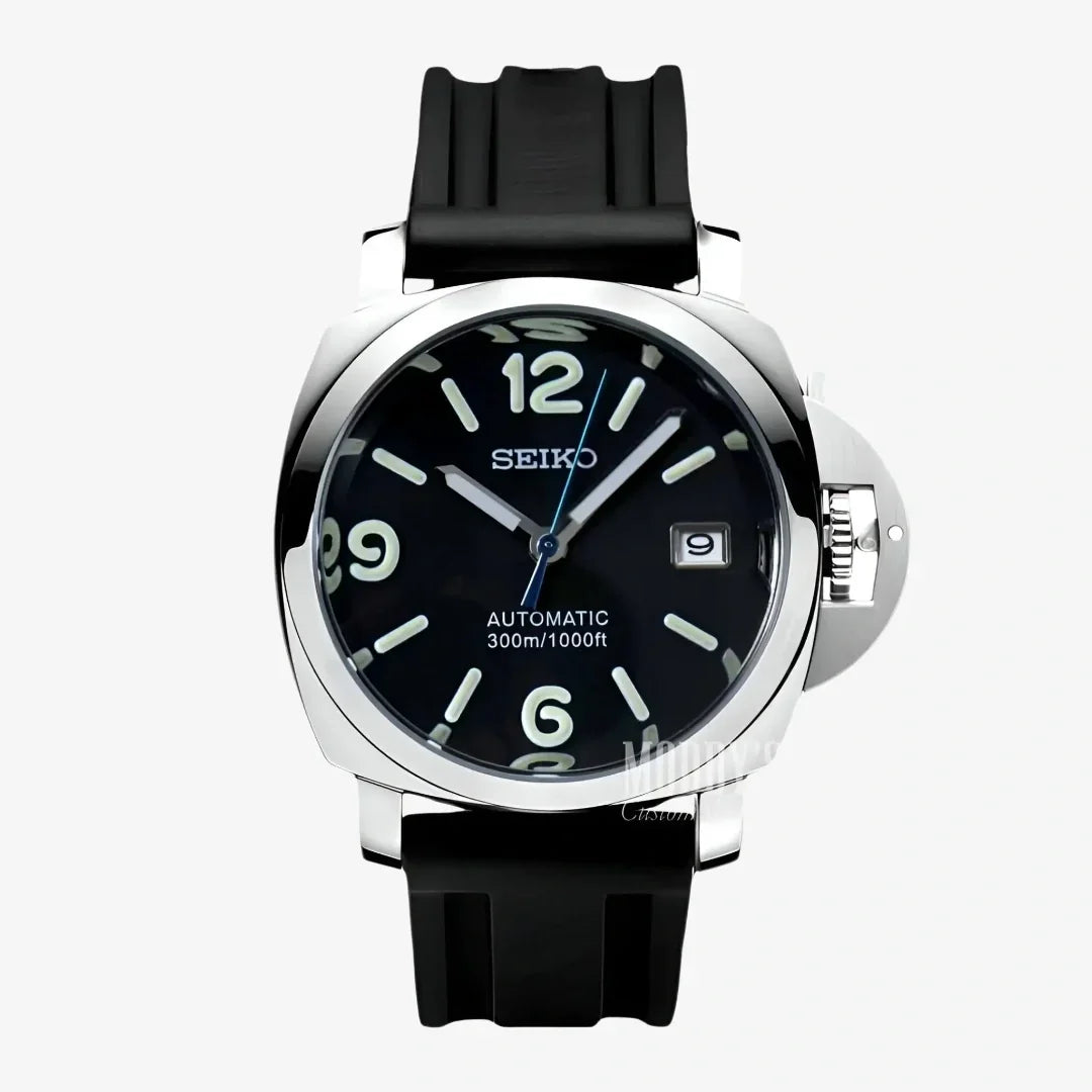 Seiko Mod Luminor Black Rubber