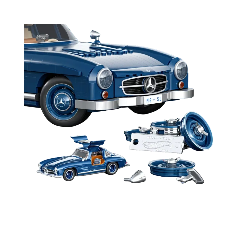 Mattel Brick Shop Hot Wheels Mercedes-Benz 300 SL Building Set