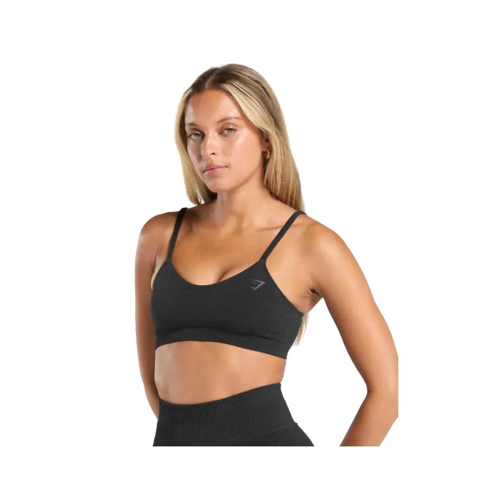 Gymshark Luxe Seamless Bralette - Light Support Coal Marl