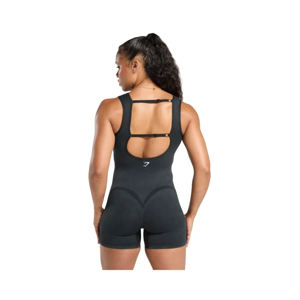 Gymshark Gains Seamless All-In-One Bodysuit Black