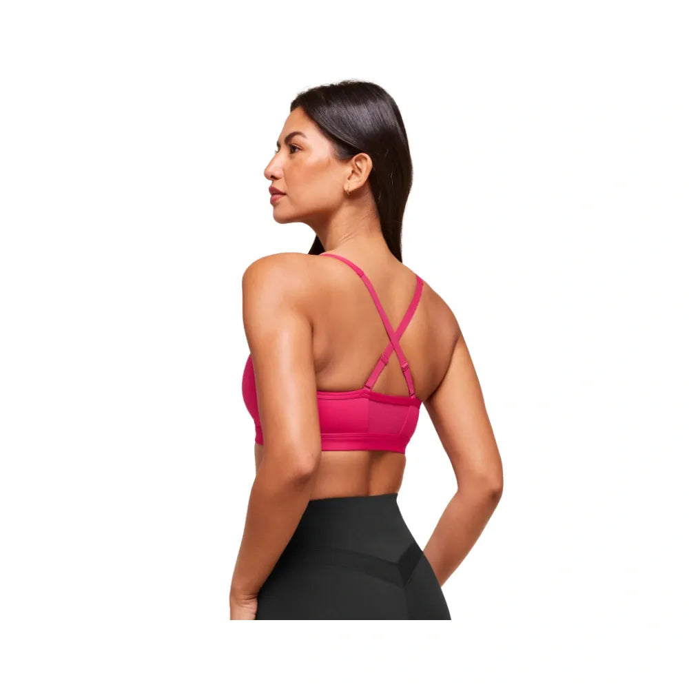 Gymshark Ruched Sports Bra - Medium Support Build Pink