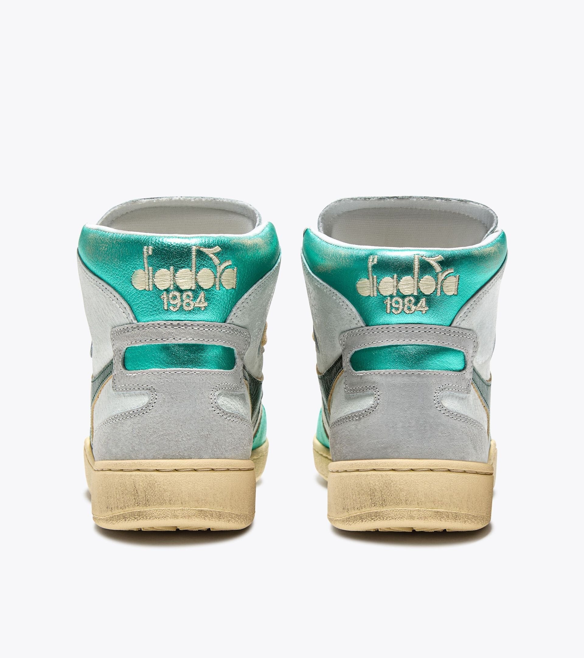 Diadora Mi Basket Metal Pigskin Used Wn Turquoise