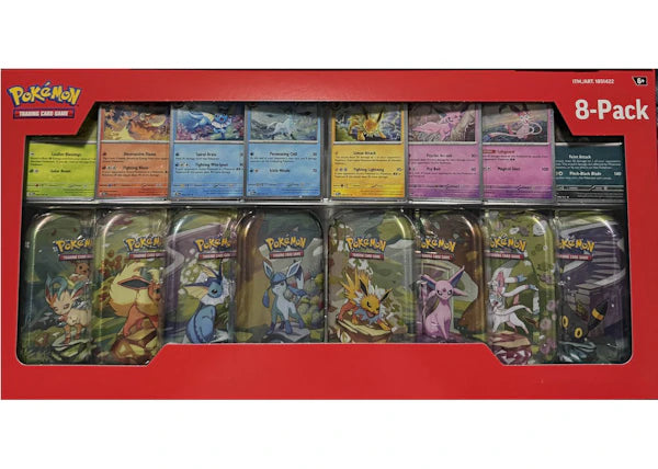 2025 Pokémon Prismatic Evolutions Mini Tins 8-Pack (Costco Exclusive)